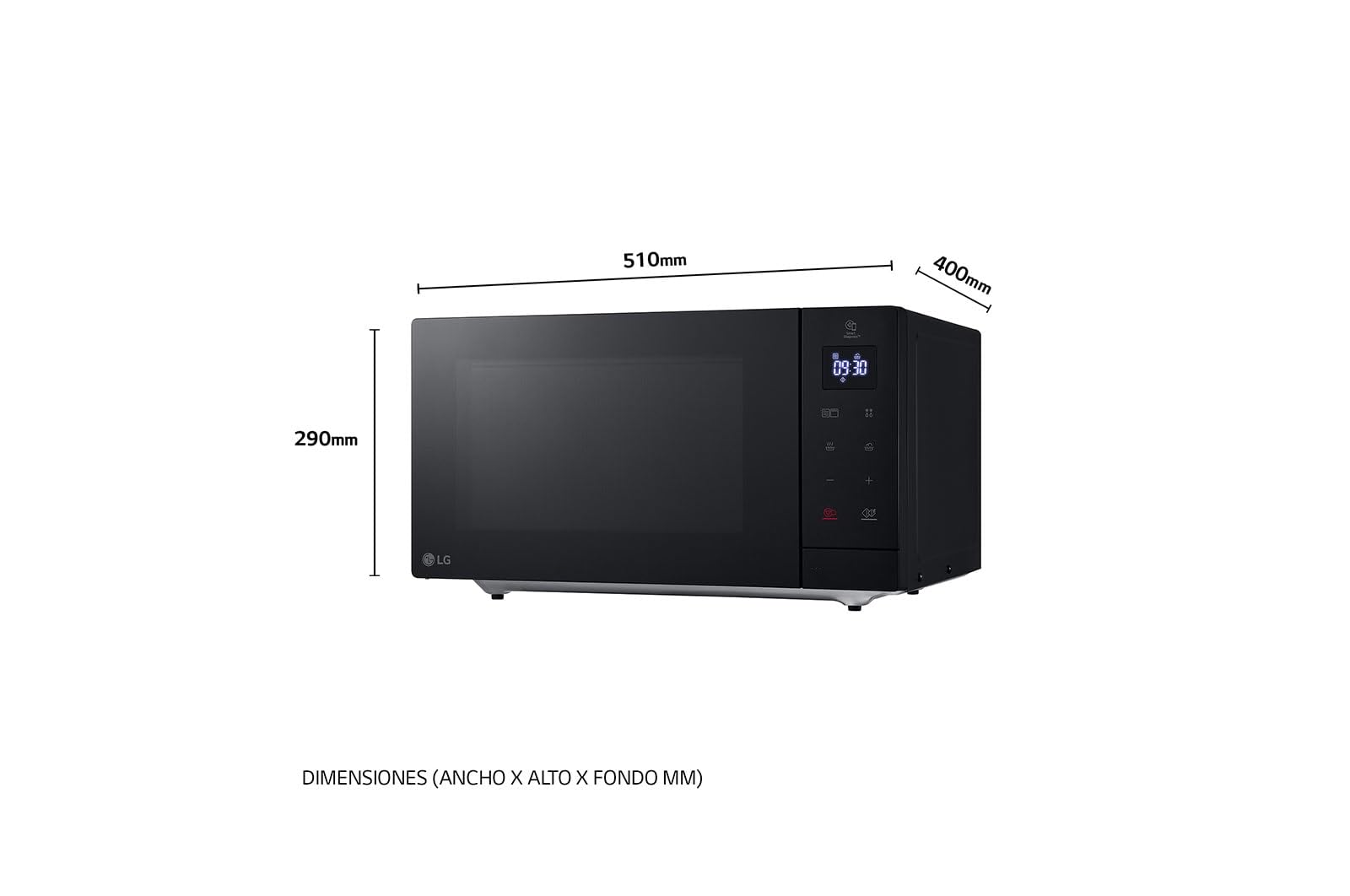 LG MH7032JAS Microondas Con Grill 30L 900W Negro