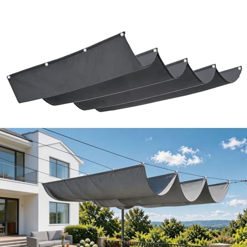 Toldo exterior 0.5 x 2 m ajustable rectangular cortaviento y red de sombra 2