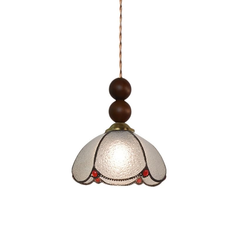 Lampe suspendue globe bois cuivre pour éclairer un couloir sombre efficacement