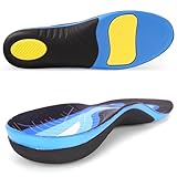Plantar Fasciitis Insoles for Men and Women, Arch Support Orthotic Insoles for Flat Feet, Overpronation, Metatarsalgia, Feet Heel Pain, Comfort Inner Insole for Work Boots, Running, Sports (45-46)