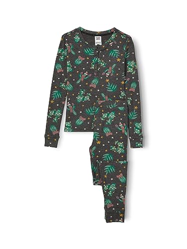 Happy Nation Girls Cozy Thermal Sleep Set, Chalkboard Cactus