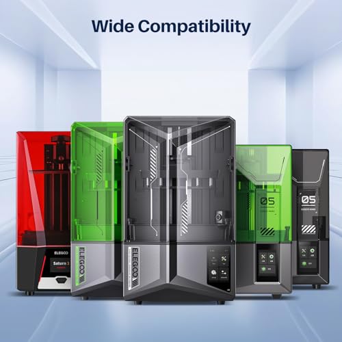 Image of ELEGOO Water Washable ABS-Like Resin, 3D Printer Resin with High Toughness, Low Viscosity and High Precision, 405nm Rapid UV-Curing Photopolymer Resin, Clear Green 2000g