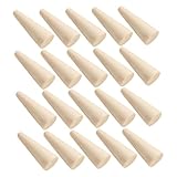 Sensation de bois authentique : la texture et le grain naturels du bois offrent une esthétique chaleureuse et organique, idéale pour les thèmes rustiques ou minimalistes, support de bague en forme de cône, support de cône en bois