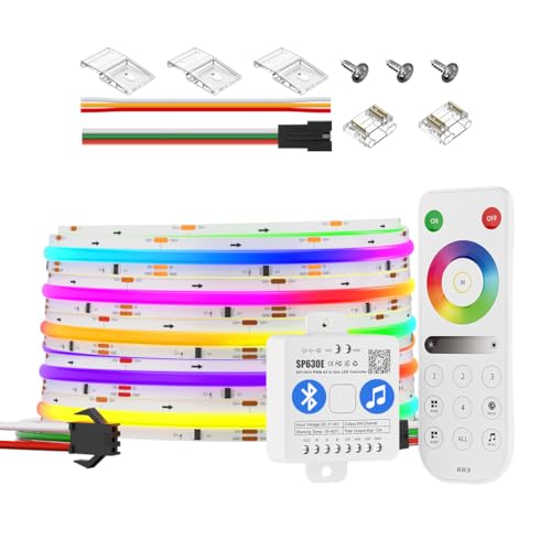 Tira LED RGB Flexible con Control Remoto y Bluetooth 16.4 ft miniatura 1
