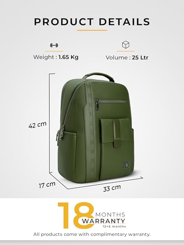 Image of EUME Nexa Backpack Bag For Man | 2 Large Compartment office Laptop Backpack | Fits Up to 15.6 inch Laptop | Vegan Leather | Travel Bag | Laptop Backpack For Men and Women