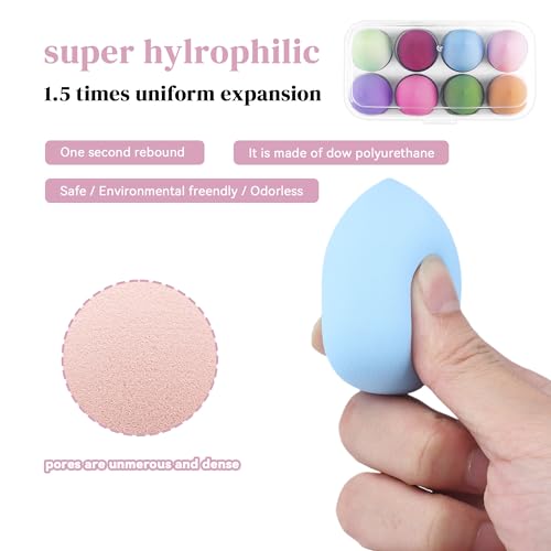 Make Up Sponge, 8 Pieces Beauty Foundation Blending Beauty Sponge - Image 4