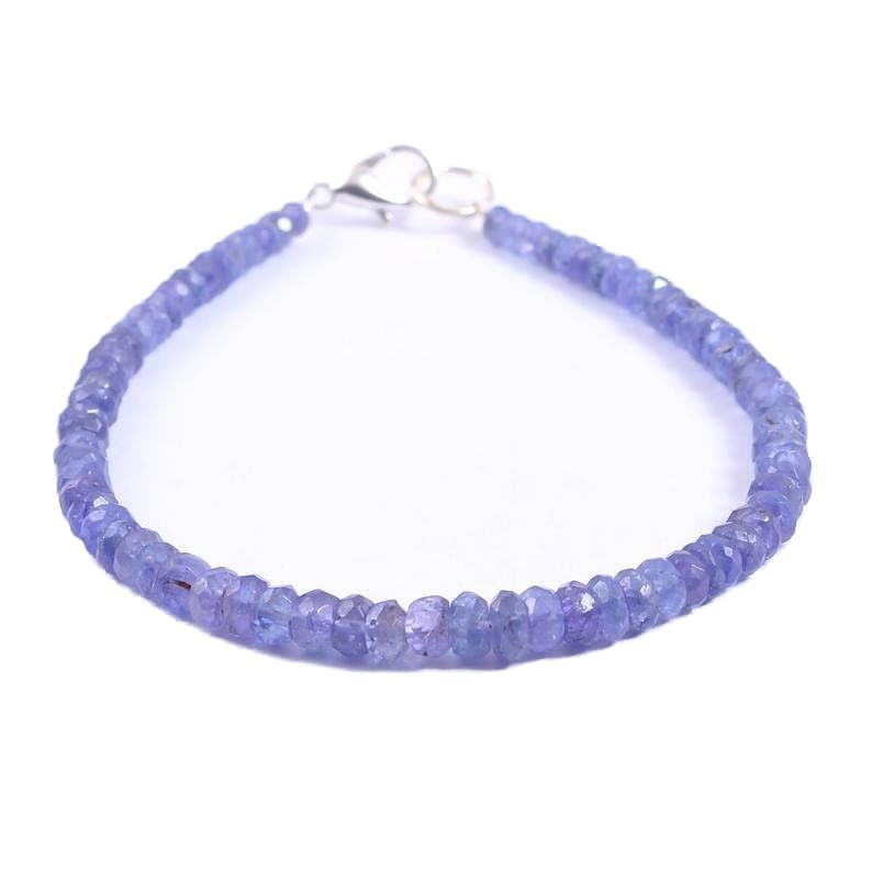Bracelet tanzanite pour un style minimaliste au quotidien en argent sterling