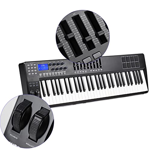 Clavier Piano 61 Portable 61 Touches USB MIDI Contrôleur du Clavier 8 RVB Tampon Déclencheur Arrière Coloré - Les Beatles, Paul McCartney, John Lennon, RIngo Starr, George Harrison Clavier Piano 61 Portable 61 Touches USB MIDI Contrôleur du Clavier 8 RVB Tampon Déclencheur Arrière Coloré – Image 7