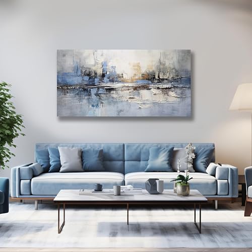 Toile murale abstraite pour raviver un mur blanc de salon vide - 4