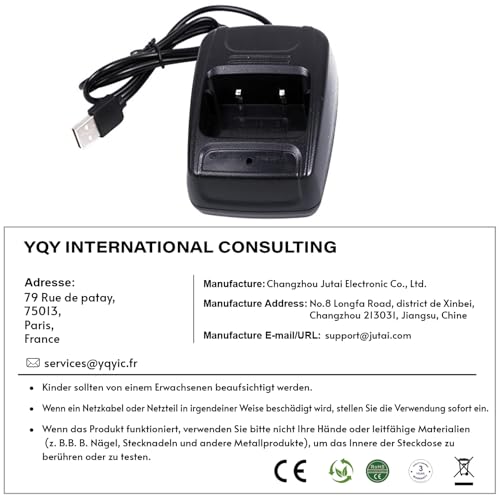 Desktop-Ladegerät für 2-Wege-Funkgeräte - Kompatibel mit BF-888S, BF-777S, BF-666S Modellen, Schnellladung mit LED-Anzeige, Überlastschutz​[BF09]