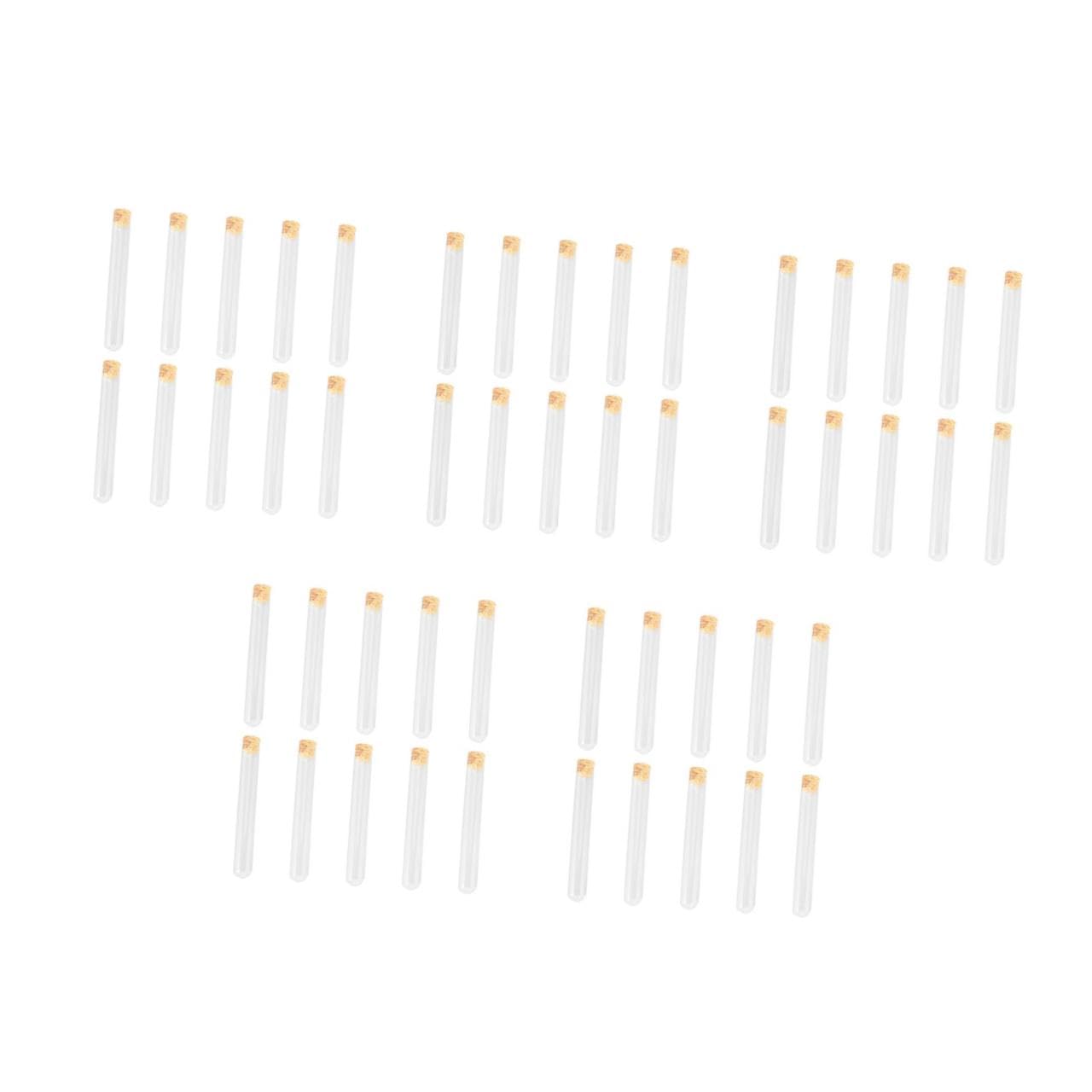 ABOOFAN 5 Set Accessori Per Provette Da Laboratorio Provetta Di Sughero Provette Con Tappi Di Sughero Test Terrarium Jar Contenitore Contenitori Per Confettata Di Legno 10 Pezzi * 5