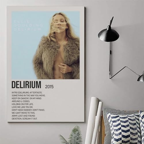 HAUEWB4HEWY Delirium by Ellie Goulding Poster Aesthetic Canvas Cover Wall Art Poster Modern Art Paintings for Living Rooms 12x18inch(30x45cm) Unframe-style - Image 5