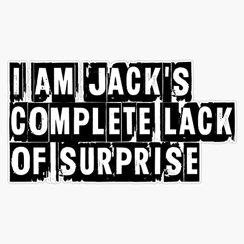 I Am Jack's Lack of Surprise Fight Club Vinyl Decal 5