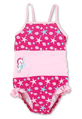 Sterntaler Baby - Mädchen Badeanzug Sealife Badeanzug, Magenta, 80