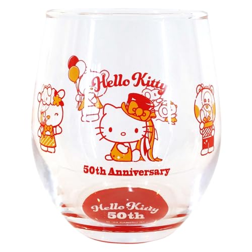 Gobelet en verre Hello Kitty rouge, idée cadeau vaisselle Sanrio - 2