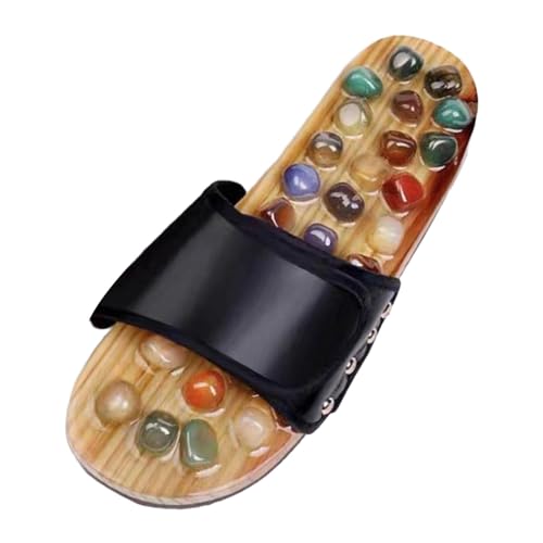 Massage pieds chaussons acupression pierres naturelles chaussures réglables 39-40