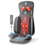 THERAZZAGGE Shiatsu Neck Back Massager with Heat, Massage Chair Full Body with Compression, Chair Massage Pad with Vibration, Seat Massager for Home, Office Use