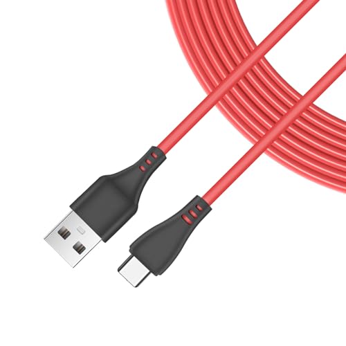USB C Charger Cable, 2m Type C Charger Cable for Tablet, USB A to USB C Cable for Kids Tablet, Samsung Tablet, Fire Tablet, iPad (Red)