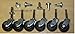Price comparison product image Pack of 6 Bed Castor Wheels incl Metal Fittings.Furniture, Chair, Sofa Glider Caster Wheel.Casters for beds and Furniture