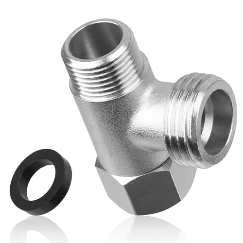 Adaptador en T de acero inoxidable, Válvula de Conexión de Tres Vías T para Inodoro 3/8