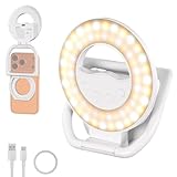 NEEWER Entry Level Version N35 Magnética Aro Luz Foco Selfie Compatible con MagSafe iPhone, 4W Bicolor Plegable Plástico LED Iluminación Relleno Celular CRI80+ para Grabar Videoconferencia Maquillaje