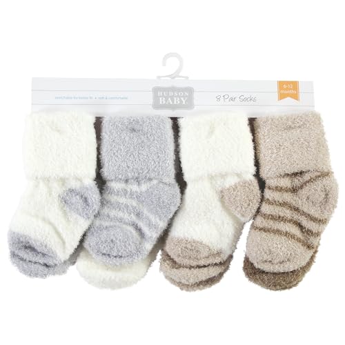 Image of Hudson Baby Baby 8-pack Cotton Rich Newborn and Terry Socks