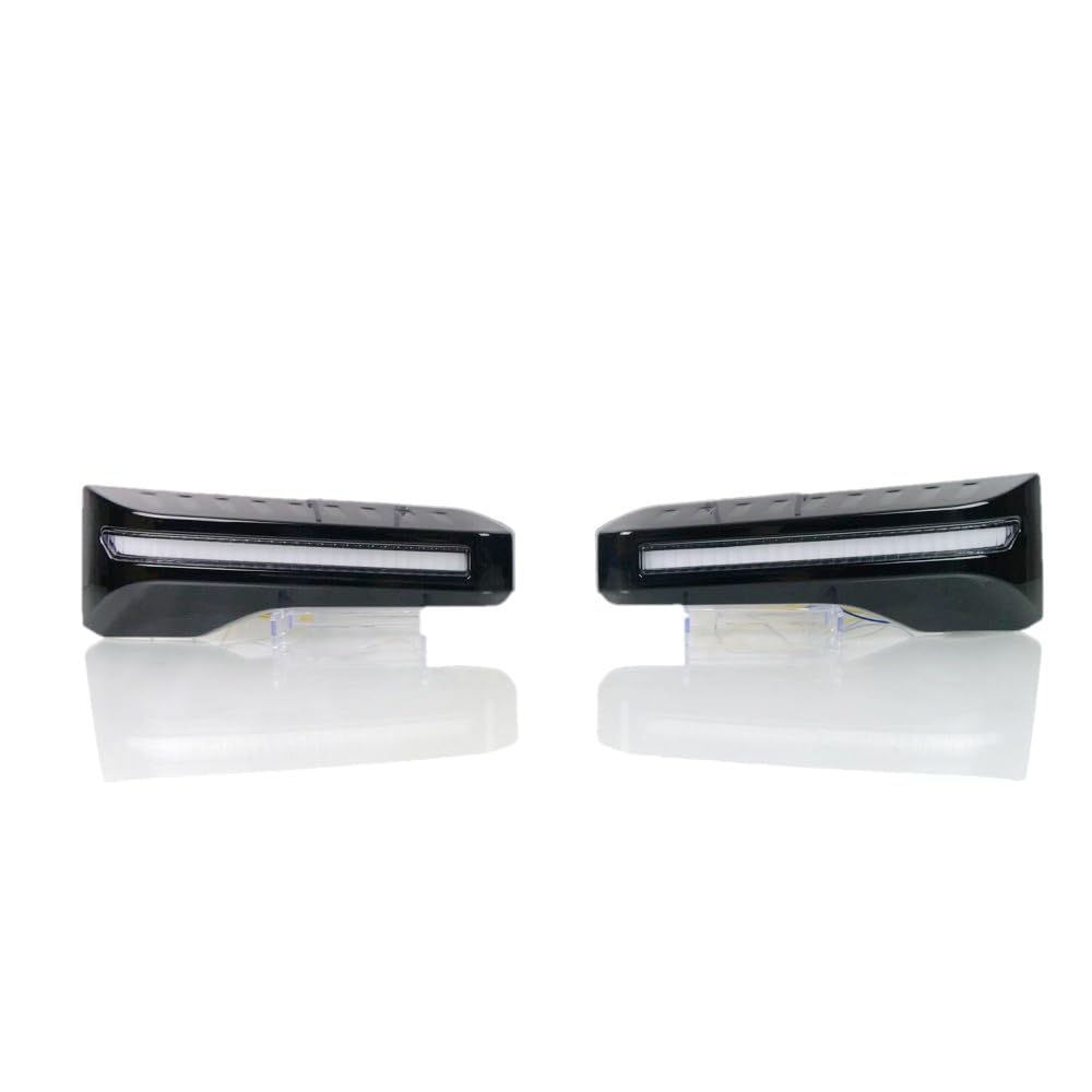 Las luces de conducción diurnas LED son compatible for Toyota Land Cruiser LC250 2024, A, Luz diurna de 6000k + luz de giro amarilla + Luz diurna nocturna azul hielo