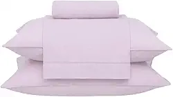 Buddemeyer Jogo de Cama Queen Percal 180 Fios Basic Percalle 100% Algodão Fio Penteado Rosa 4 peças