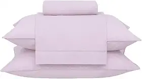 Buddemeyer Jogo de Cama Queen Percal 180 Fios Basic Percalle 100% Algodão Fio Penteado Rosa 4 peças