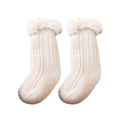 Baby Girls Boys Thicken Warm Socks Kids Toddler Fleece Lined Fuzzy