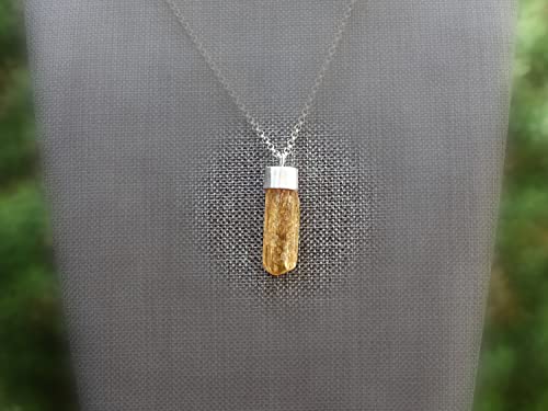 Big Imperial Topaz Pendant, Precious Topaz Necklace Men Crystal Necklace, Gold Topaz Necklace Mens Crystal Pendant Anniversary Gift For Him #TOP3