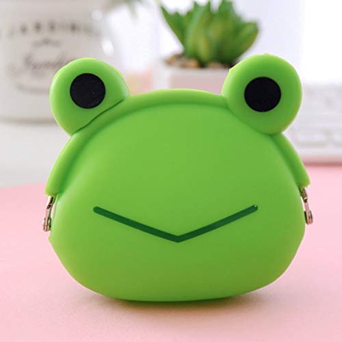 Preisvergleich Produktbild Mädchen Mini Silikon Süße Geldbörse Tiere Muster Kleingeld Geldbörse Frauen Schlüssel Geldbörse Münztasche Für Kinder Geschenke-Grün