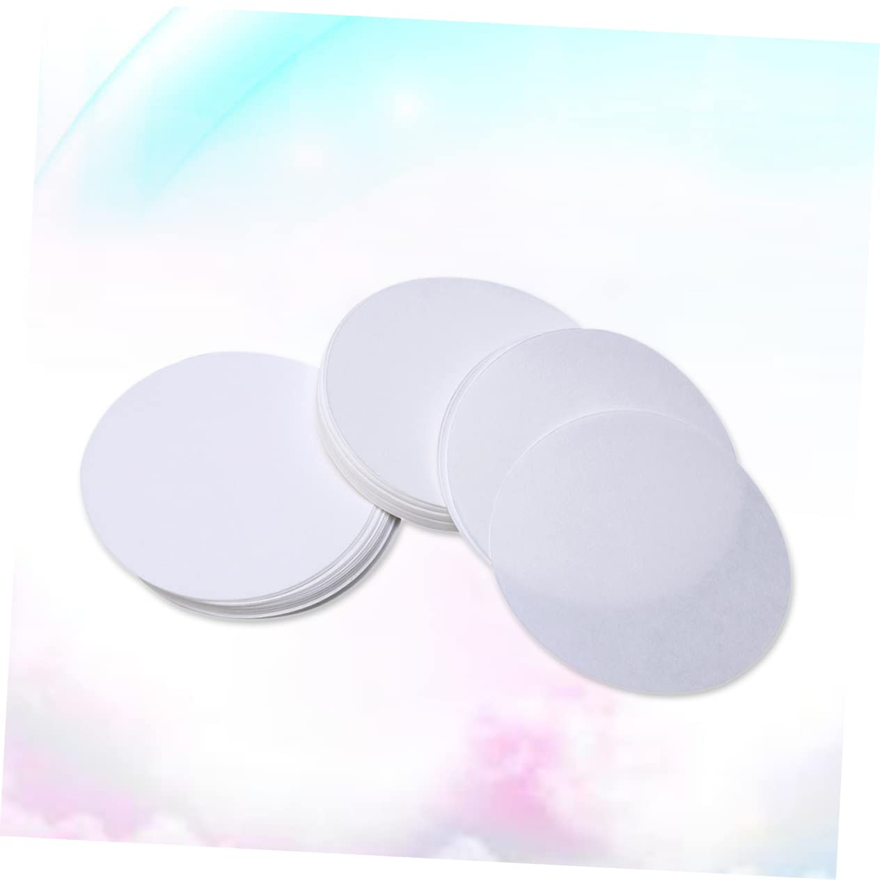 KICHOUSE 100pcs Medium Flow Qualitative Filter Paper Discs for Chemistry Applications White Lab Filtration Circles for Reliable Results