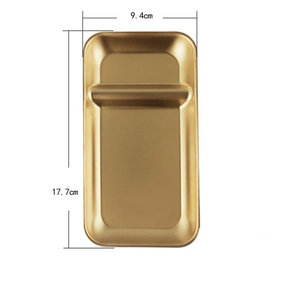 Mini Miski Taca na żywność ze stali nierdzewnej Talerze przekąski owocowe Zastawa stołowa(Gold)