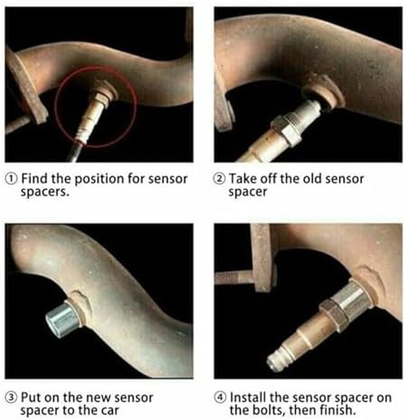 2Pack O2 Sensor Oxygen Car CEL Fix Check Engine Light Eliminator Adapter Catalytic Converter M18X1 5 Spacer for Fault P0420 Code - 2