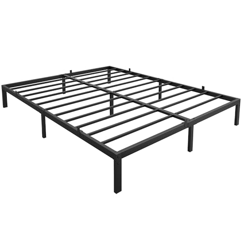 Image of GarveeLife 8 in Queen Heavy Duty Metal Bed Frame with Under-Bed Storage, Noise-Free Mattress Foundation, No Box Spring Needed, Easy Assembly, Strong Weight Capacity