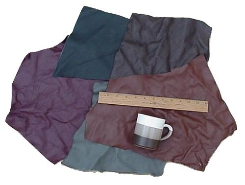 Scrap Upholstery Leather Craft Mixed Medium Pieces 12 Square Feet