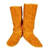 Uadme Copriscarpe Saldatura, Ghette per Saldatura in Pelle, Protezioni per Scarpe, per Saldatura Elettrica, Edilizia, Lavorazioni Meccaniche, Universalgröße, Resistente al Calore e all'Abrasione