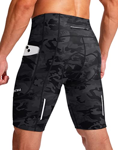 Bikewa Men'S Bike Shorts 3D Padded Cycling Road Biking Underwear Mountain Riding Biker Bicycle Upf 50+ Cycle Shorts Zipper Pockets cover