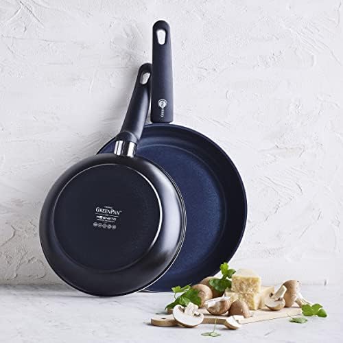 GreenPan Cambridge Healthy Ceramic Non-Stick Pots and Pans Set, 5 Piece, PFAS Free, Induction, Black
