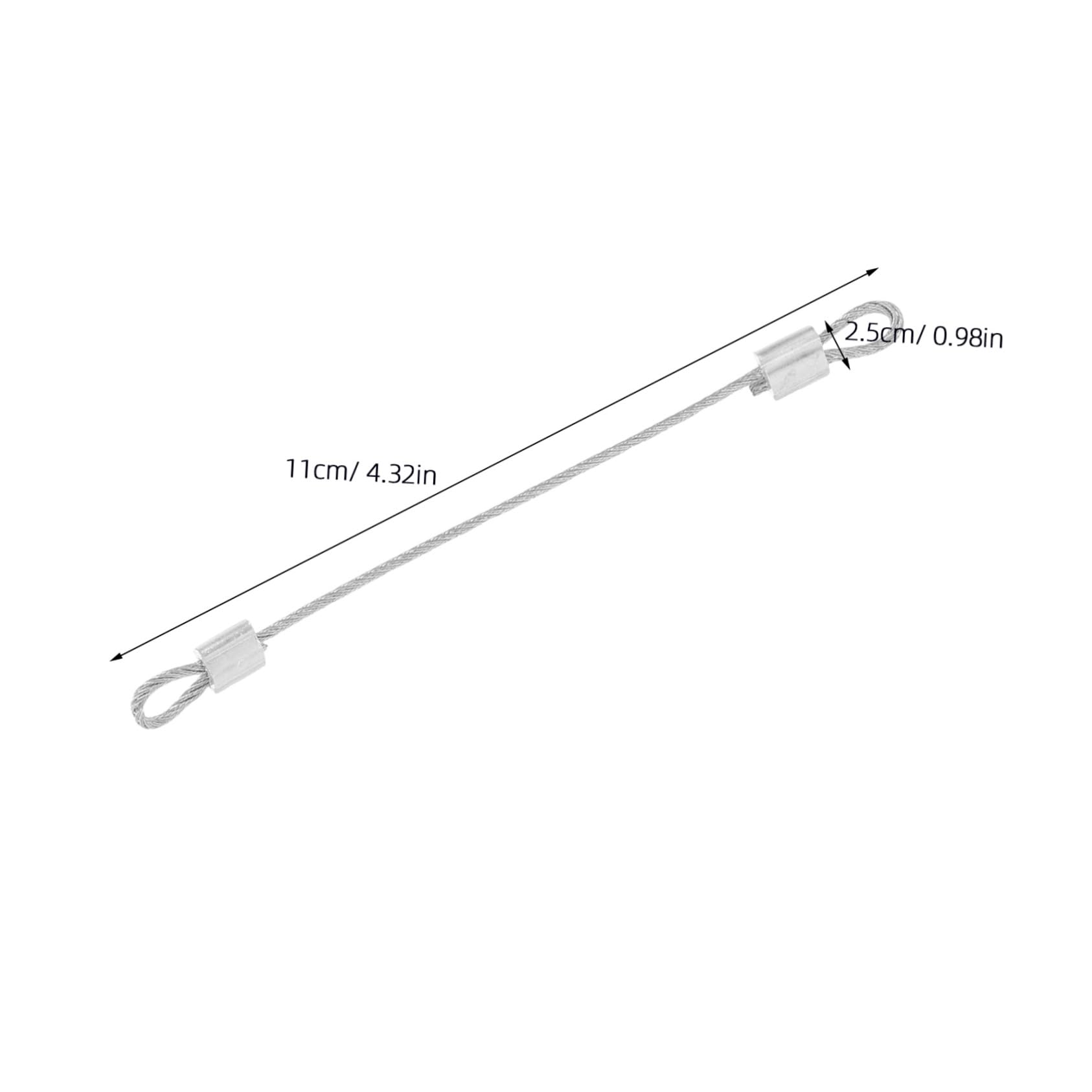 KALLORY Safety Cables Locks for Ceiling Fans Metal Rope Lanyard Lock Security Chain with Wire Rope Loops