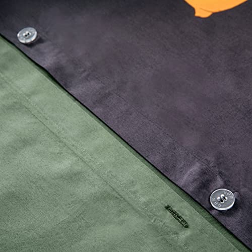 Botanical Garden Modern Folklore Bedding Vintage Retro Mod Print Tropical Birds Fruit Tree Duvet Cover Set Intricate Fauna Long Staple Cotton Nature Design Asian Zen Style (Mango Fruit, King) #TOP7