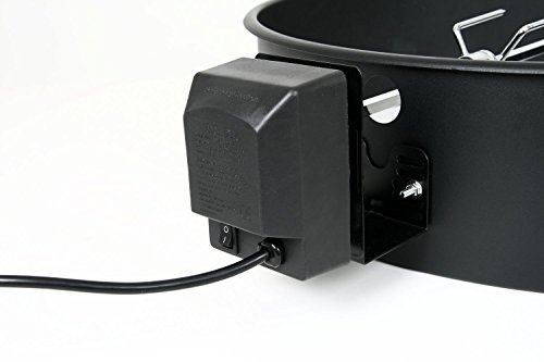 Foto von BBQ-Toro Grillspieß Set für Weber Kugelgrill (57 cm) und viele andere Modelle, Rotisserie, Drehspieß für Holzkohle Grill und Gas Grill, elektrischer Drehspiess, Barbecue