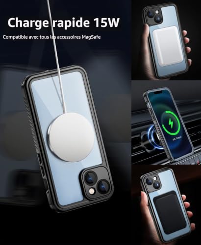 Coque iPhone 14 Antichoc Beeasy Incassable Magsafe Protection Écran Intégral - 5