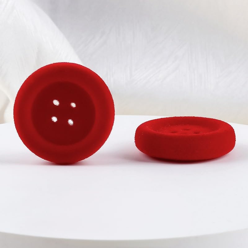 Guziki, 10-100 sztuk, ręcznie szyte okrągłe guziki z 4 otworami, kolorowe guziki do swetrów, guziki dekoracyjne, akcesoria do szycia/czerwony/28 mm 100 szt