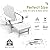 GREENVINES Adirondack-Chairs-with-Ottoman | Set of 2 | Folding | Retractable-Footrest | HDPE Plastic | All Weather Fire Pit Chair | Cup Holders | White | for Outdoor Poolside