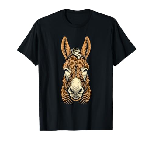Asno Huella Dactilar Animales Mula - Granjero Granja Burro Camiseta