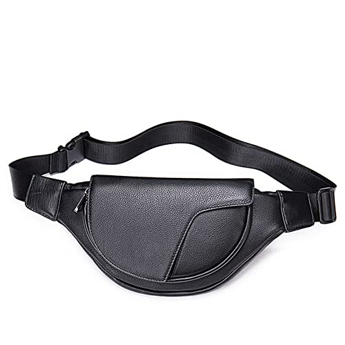 Sac banane rétro en cuir véritable de haute qualité pour hommes