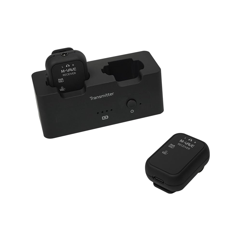 M-Vave WP-12 – Kabelloses In-Ear-Monitorsystem – 2,4 GHz, 24 Bit/48 kHz Audioübertragung, 30 m Reichweite, Lange Akkulaufzeit, mehrere Modi