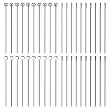 40Pcs Cocktail Picks Stick, Stainless Steel Martini Picks, Reusable Metal Cocktail Skewers Olives Ap